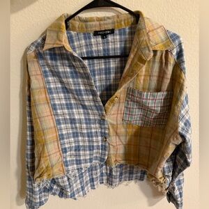 Papermoon Multicolor Plaid Button Down Shirt